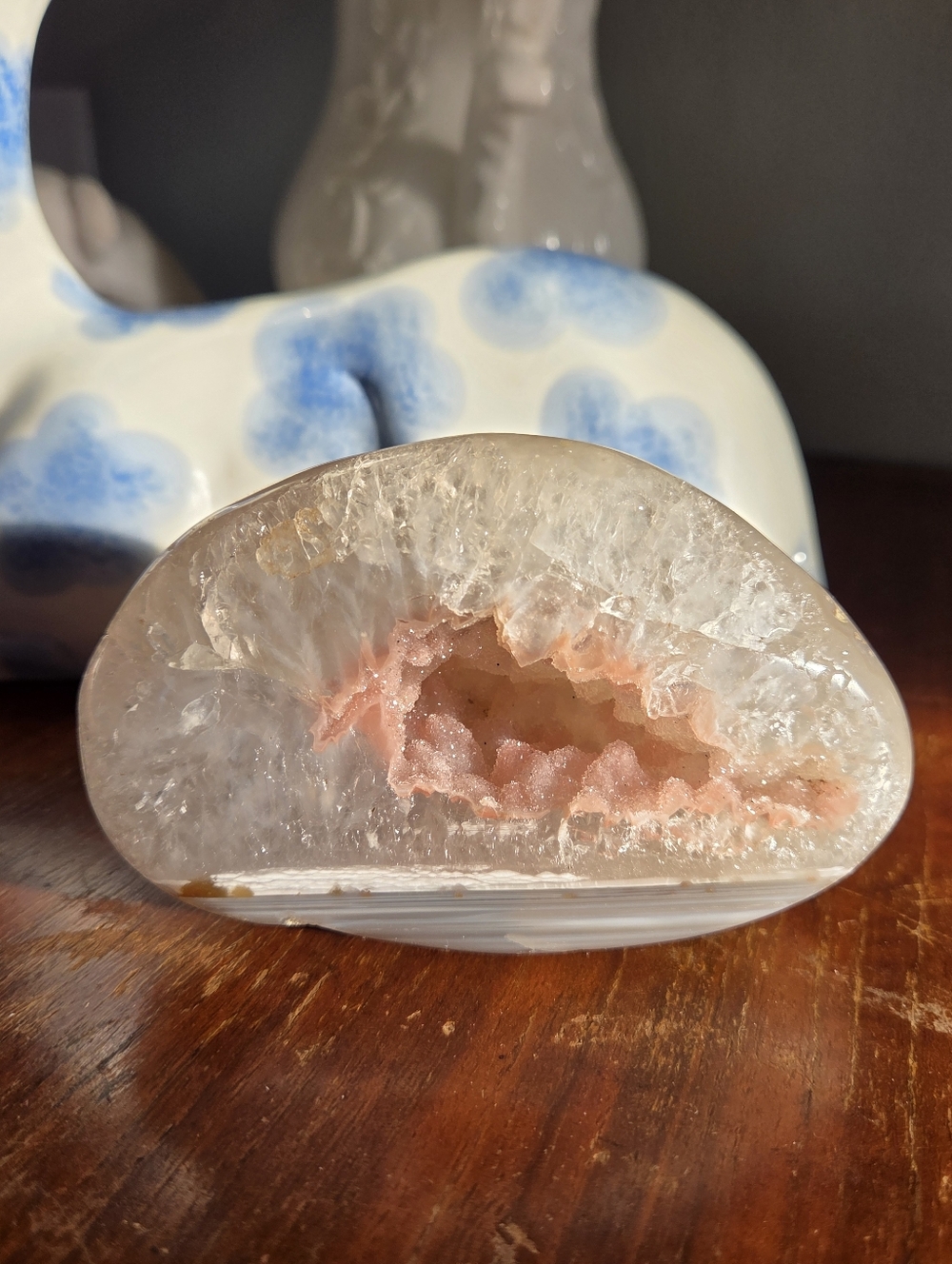 Pink Sugar Amethyst Geode | Polished Agate